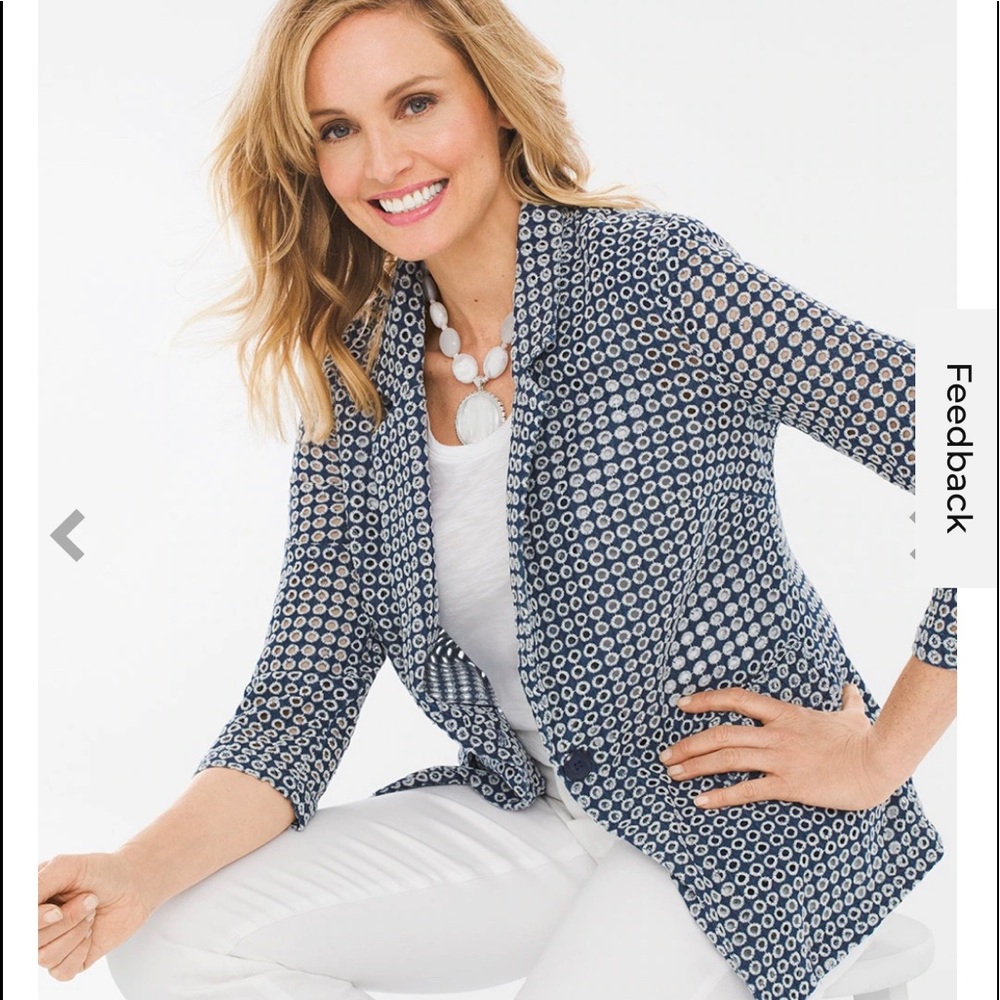 CHICO’S| Eyelet Blazer
